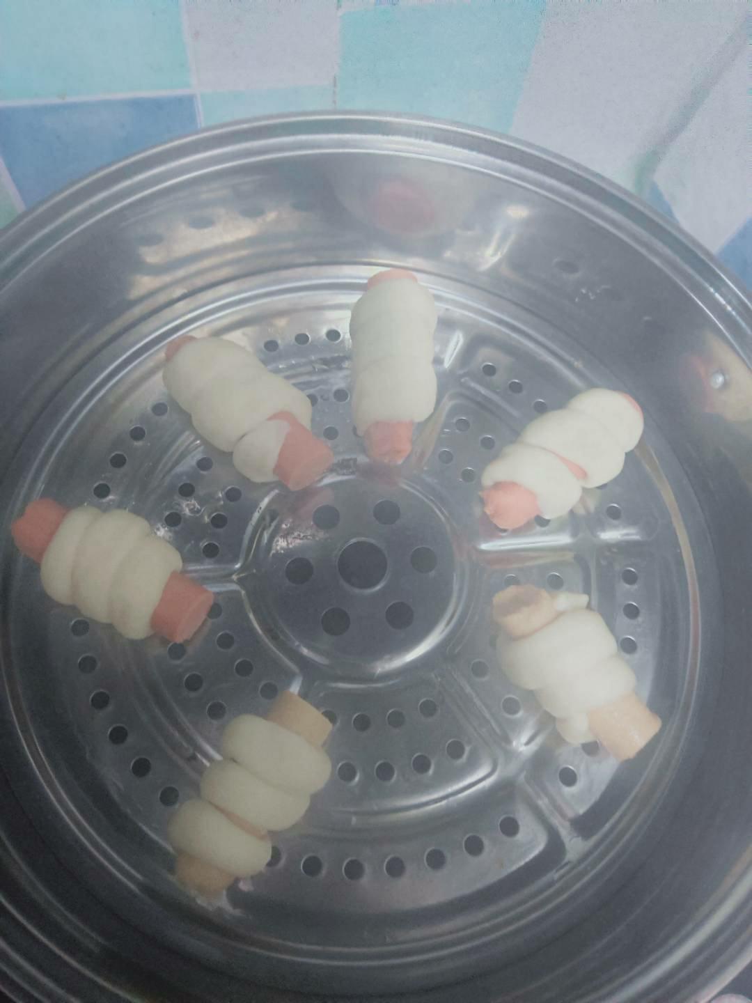 快手火腿卷～一次发酵