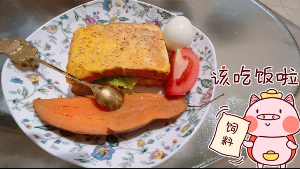 鸡蛋香煎面包片