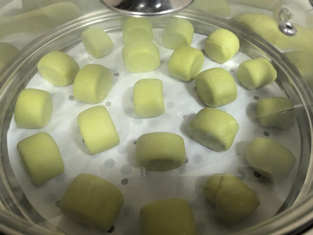 组织细腻松软的开心果馒头！超治愈绿色～