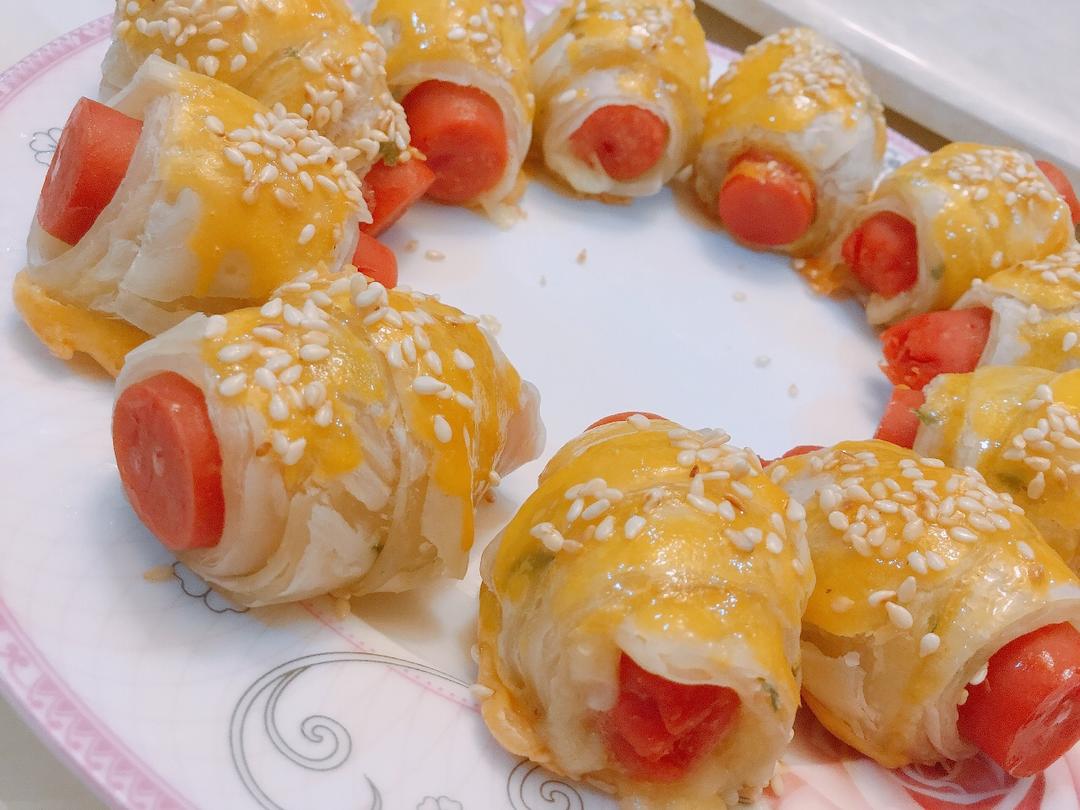 手抓饼热狗