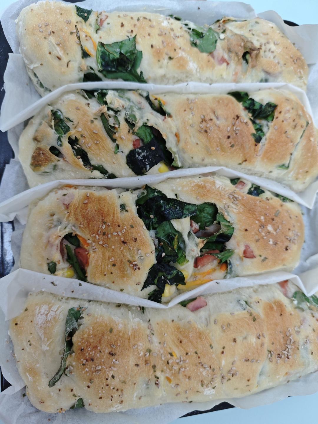 免揉面的全麦恰巴塔扭扭棒