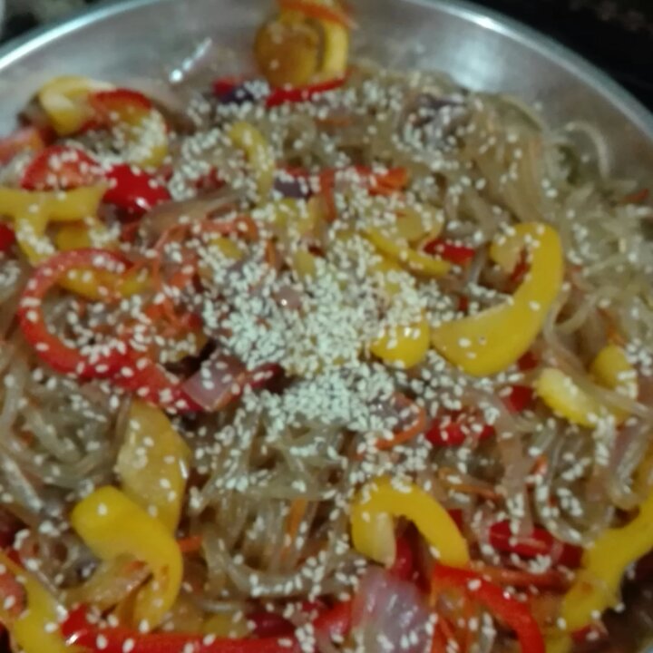 韩式粉丝炒杂菜 Korean Style Glass Noodles with Vegetables