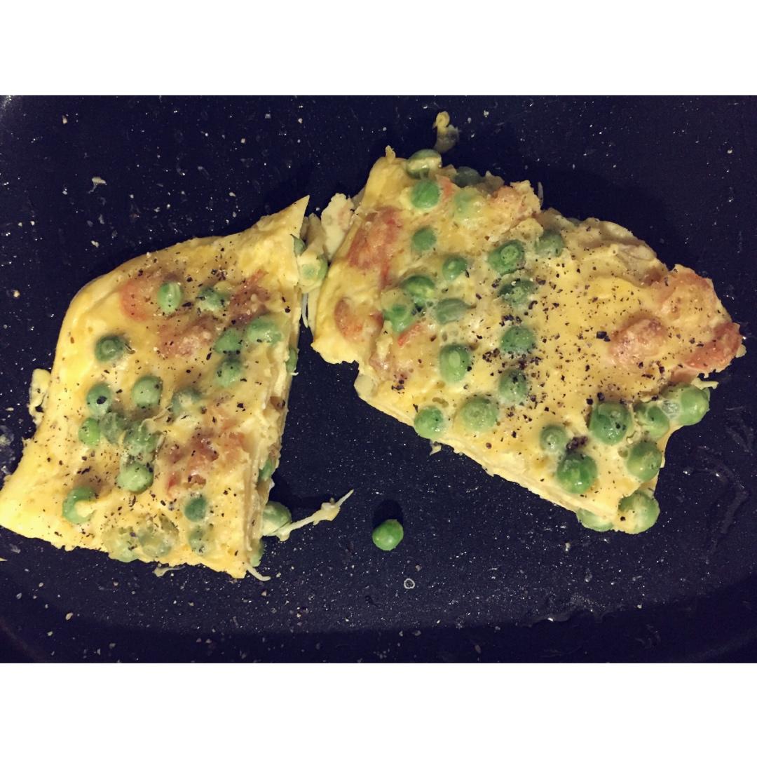 青豆虾米洋葱饼