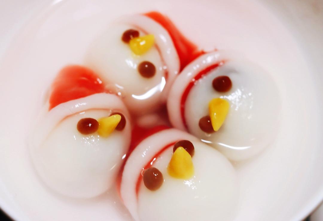 简单易学️ 一口一个【爆浆奶酪小雪人汤圆】