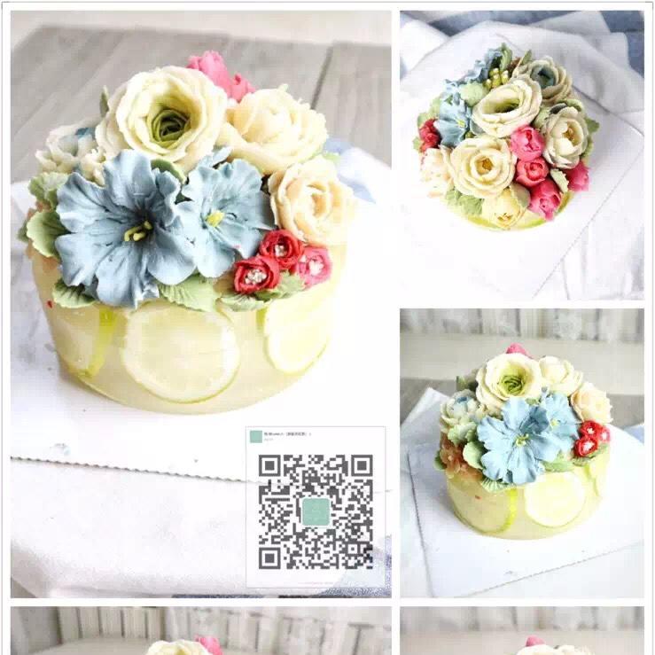 韩式豆沙裱花蛋糕