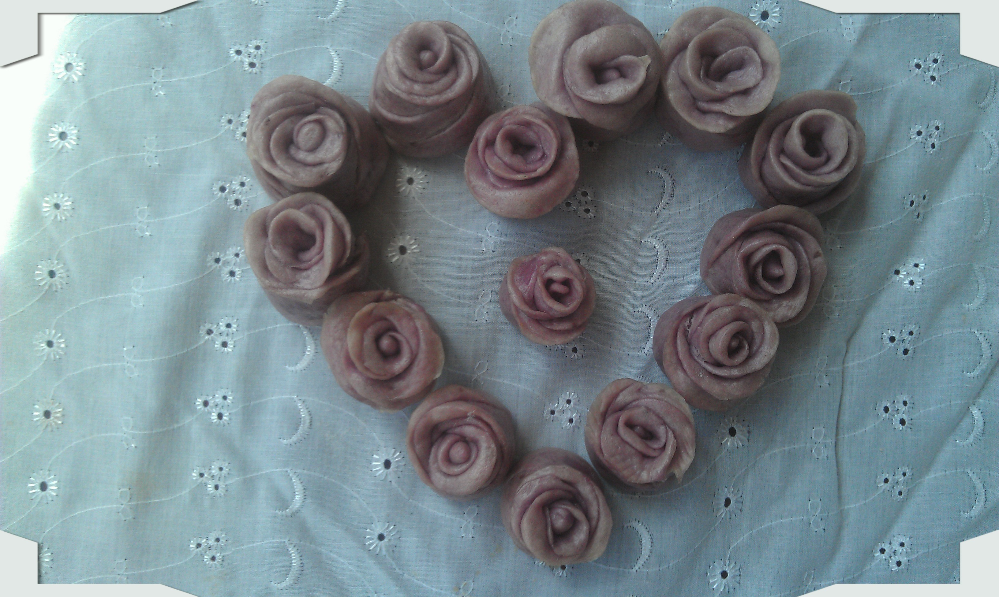 紫薯玫瑰花馒头