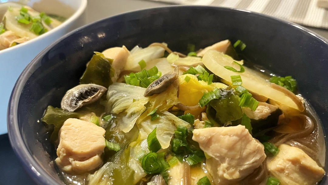 超神速一锅端的味增鸡肉小火锅