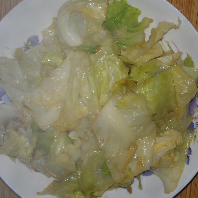 蚝油手撕卷心菜