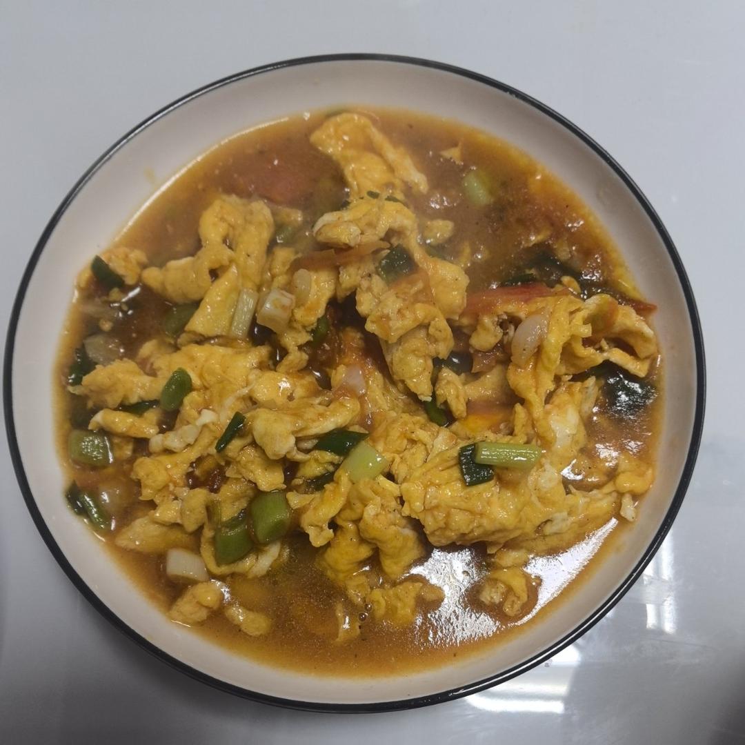 番茄炒鸡蛋（超浓的番茄味）