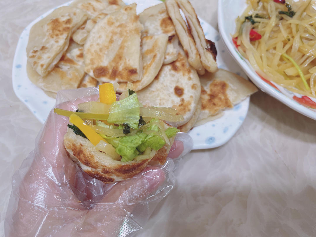 懒人做法，不用发面，放凉也不硬的口袋饼做法 自制口袋饼 早餐吃什么