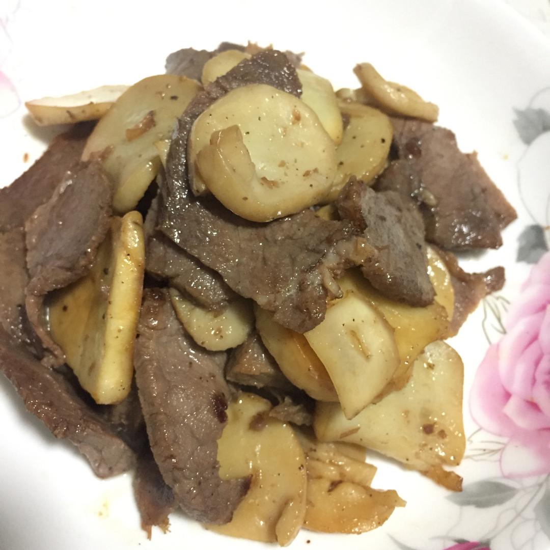 杏鲍菇炒牛肉