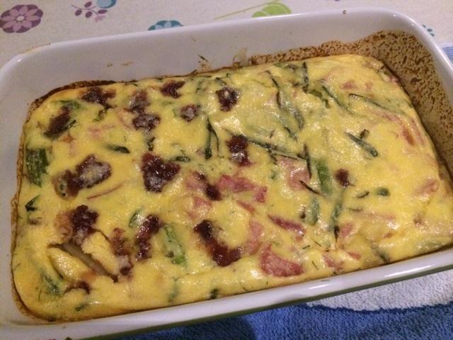 ham and leek frittata 意大利蛋饼的做法