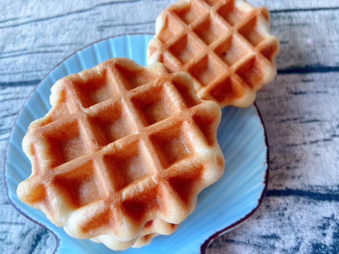 香❗酥❗肉松华夫饼（酵母版免发酵）的做法