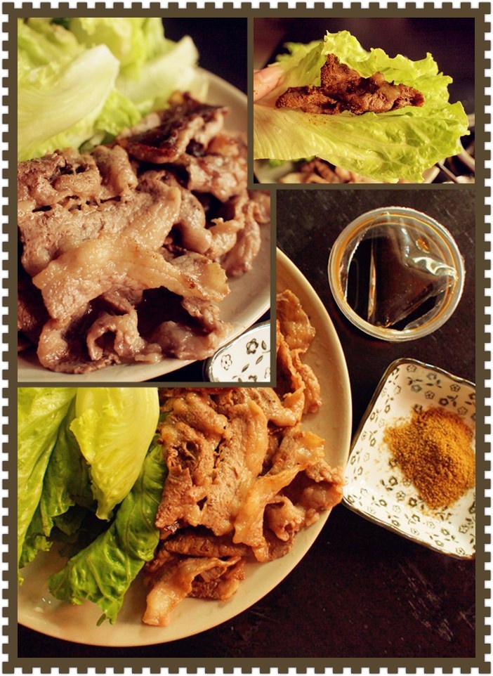 生菜包酱炒五花肉