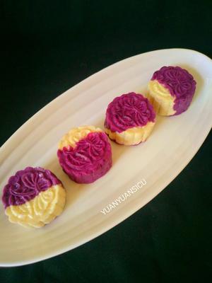 低脂山药紫薯糕的做法 步骤8