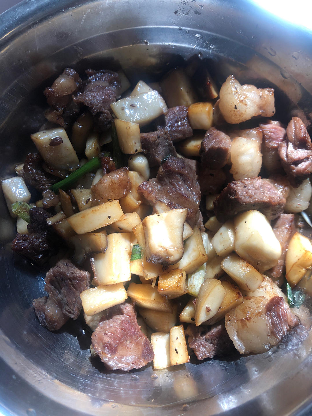 黑胡椒杏鲍菇牛肉粒