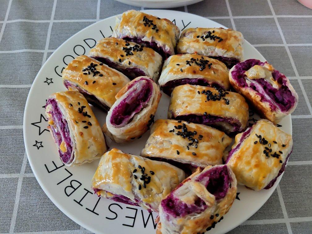 超简单的紫薯酥（手抓饼版）