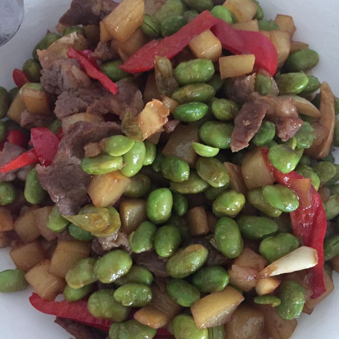 青豆炒肉