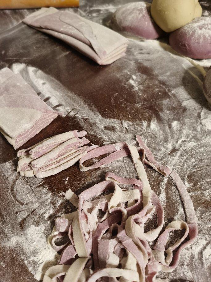 双面双色手工面条