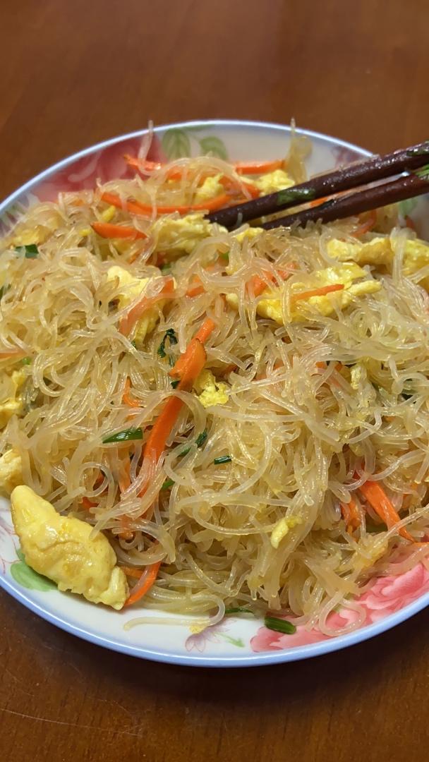 鸡蛋炒米粉，正确泡发干米粉，不碎、不坨、不粘锅、口感Q弹