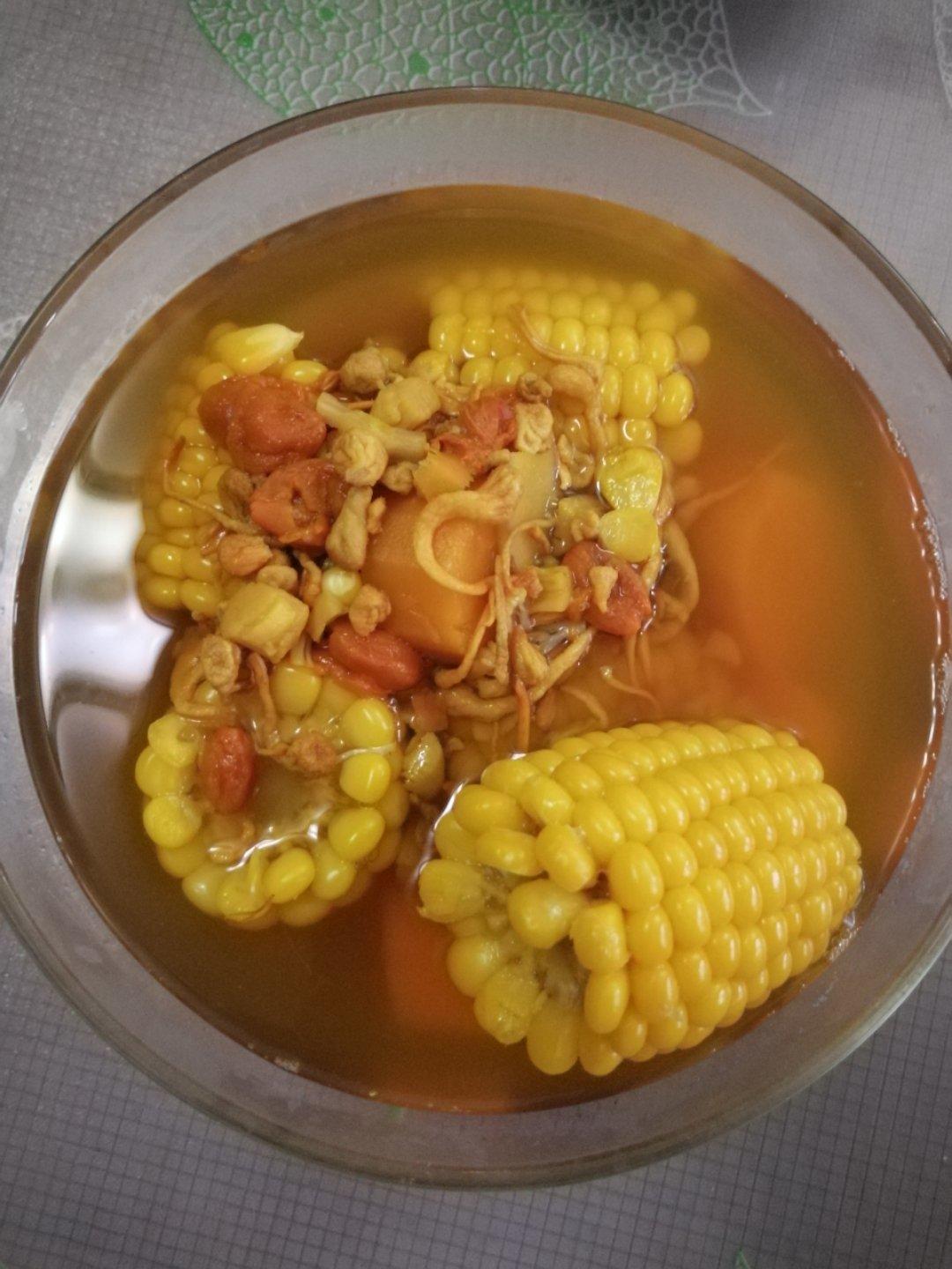 虫草花干贝玉米汤