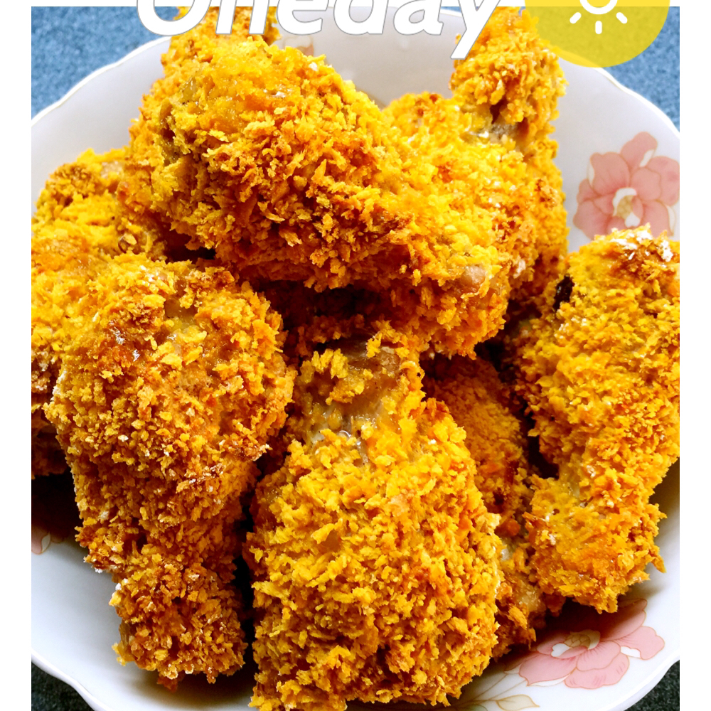 无油版蒜香面包糠烤鸡翅