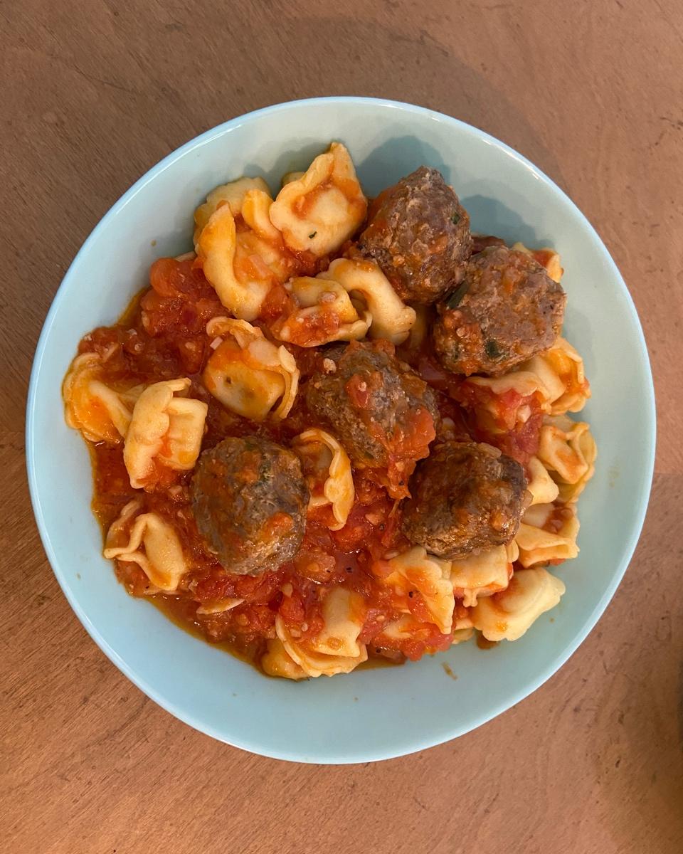 经典意大利面～～红酱牛肉丸意面（pasta with meatball）