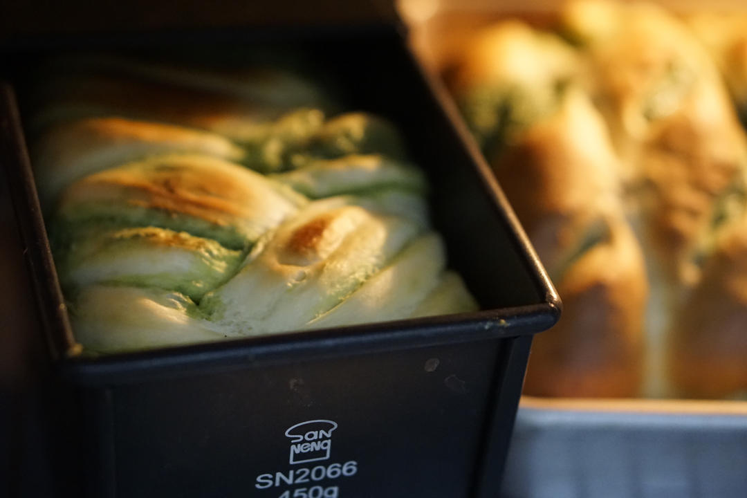 一次成功！棉花口感的一夜发酵抹茶奶酥北海道吐司！