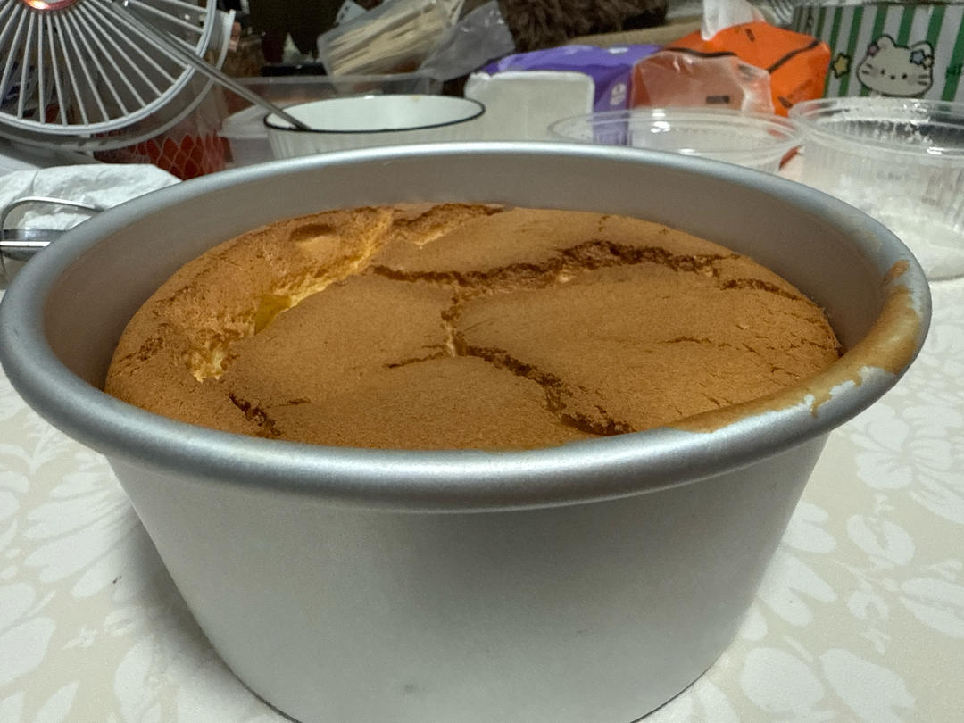 超柔软6寸戚风蛋糕(附8寸配方)零失败 超详细‼️含操作视频