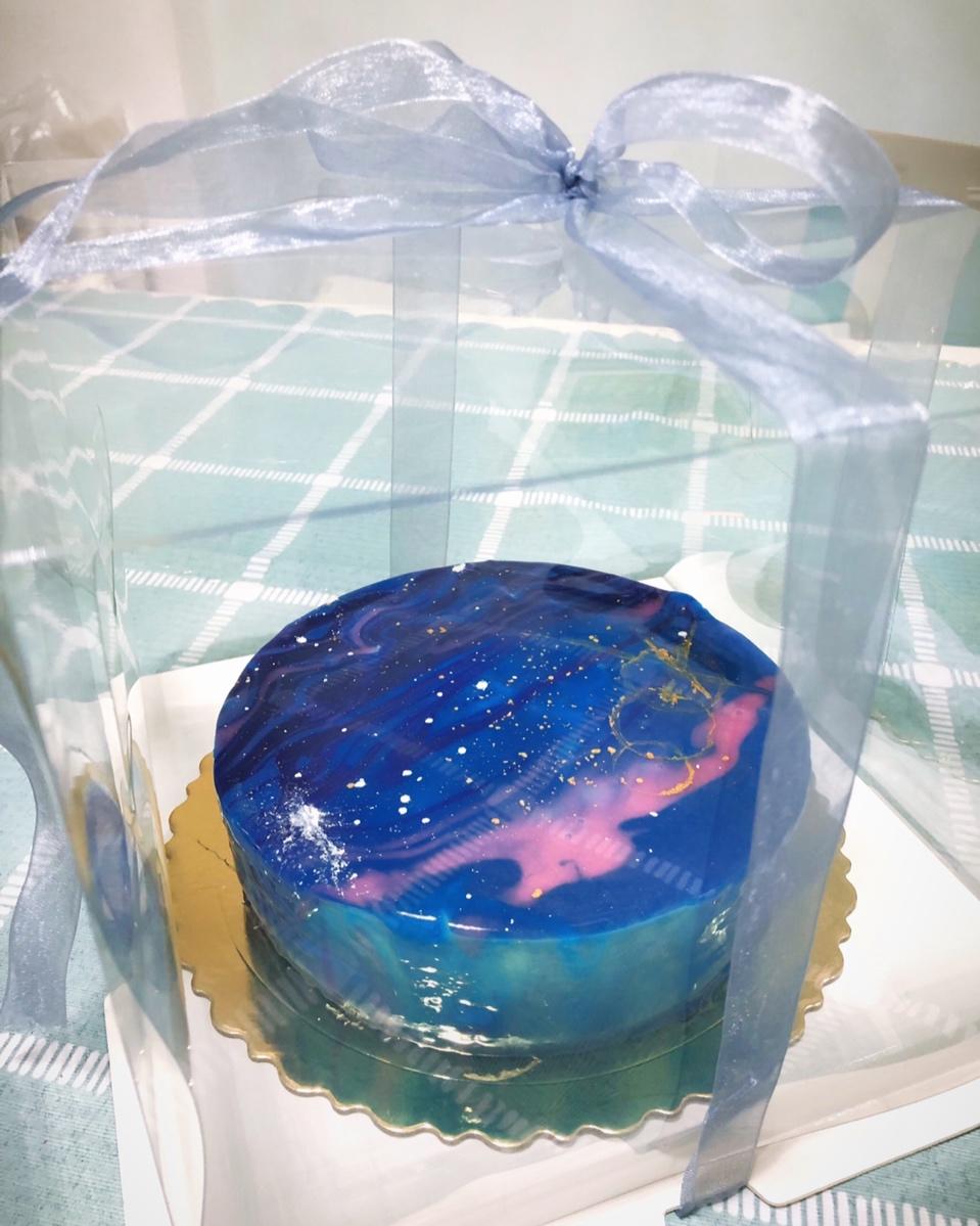 ［梦幻星空慕斯蛋糕］镜面蛋糕