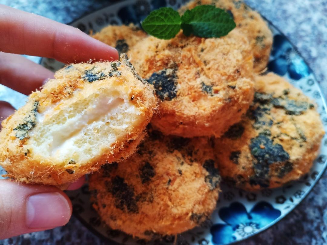 海苔肉松小贝的做法