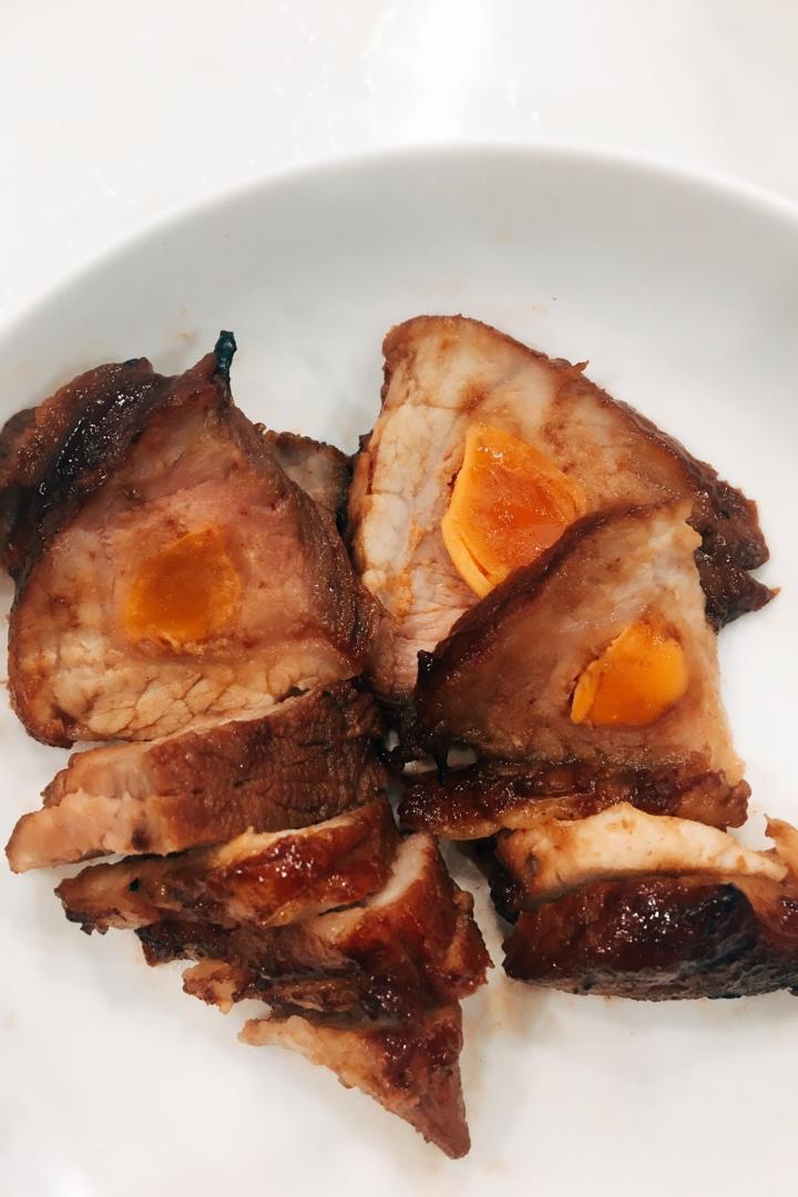 咸蛋叉烧肉（好吃得爆炸）