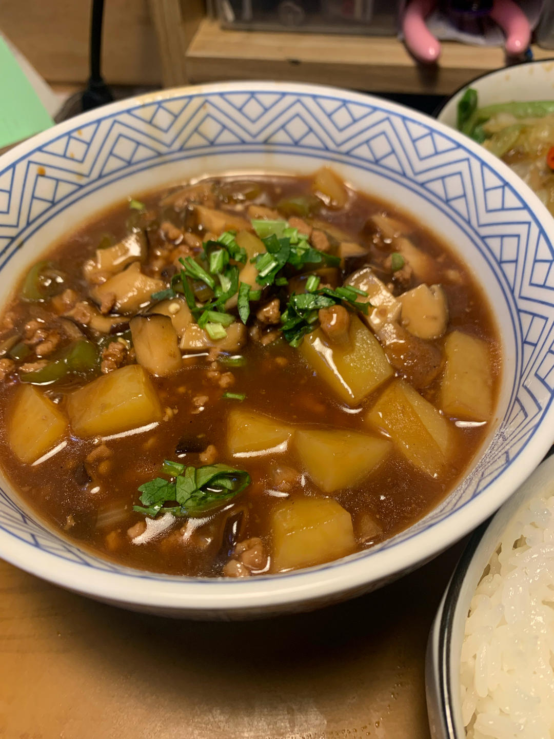 ㊙️香菇土豆肉沫拌饭❗️比外卖还好吃