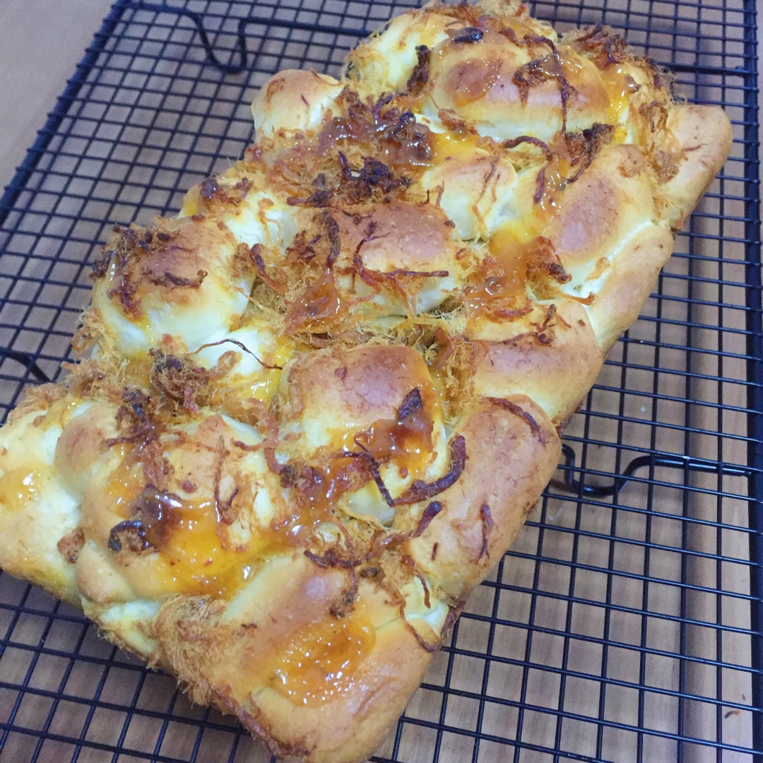 肉松手撕面包—超软会爆浆的面包哟