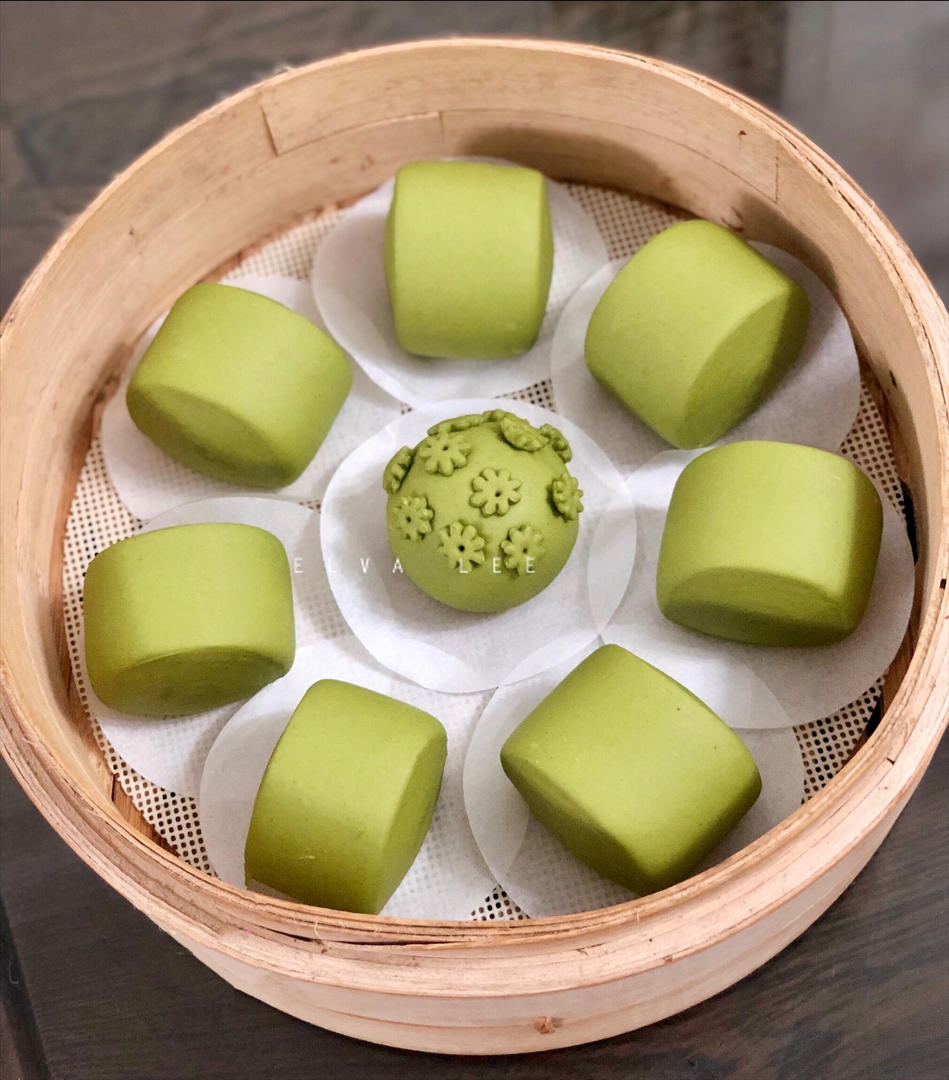春天的颜色&松软的菠菜馒头
