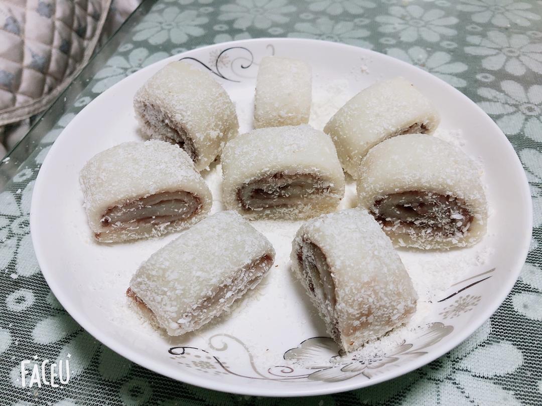椰蓉豆沙糯米卷