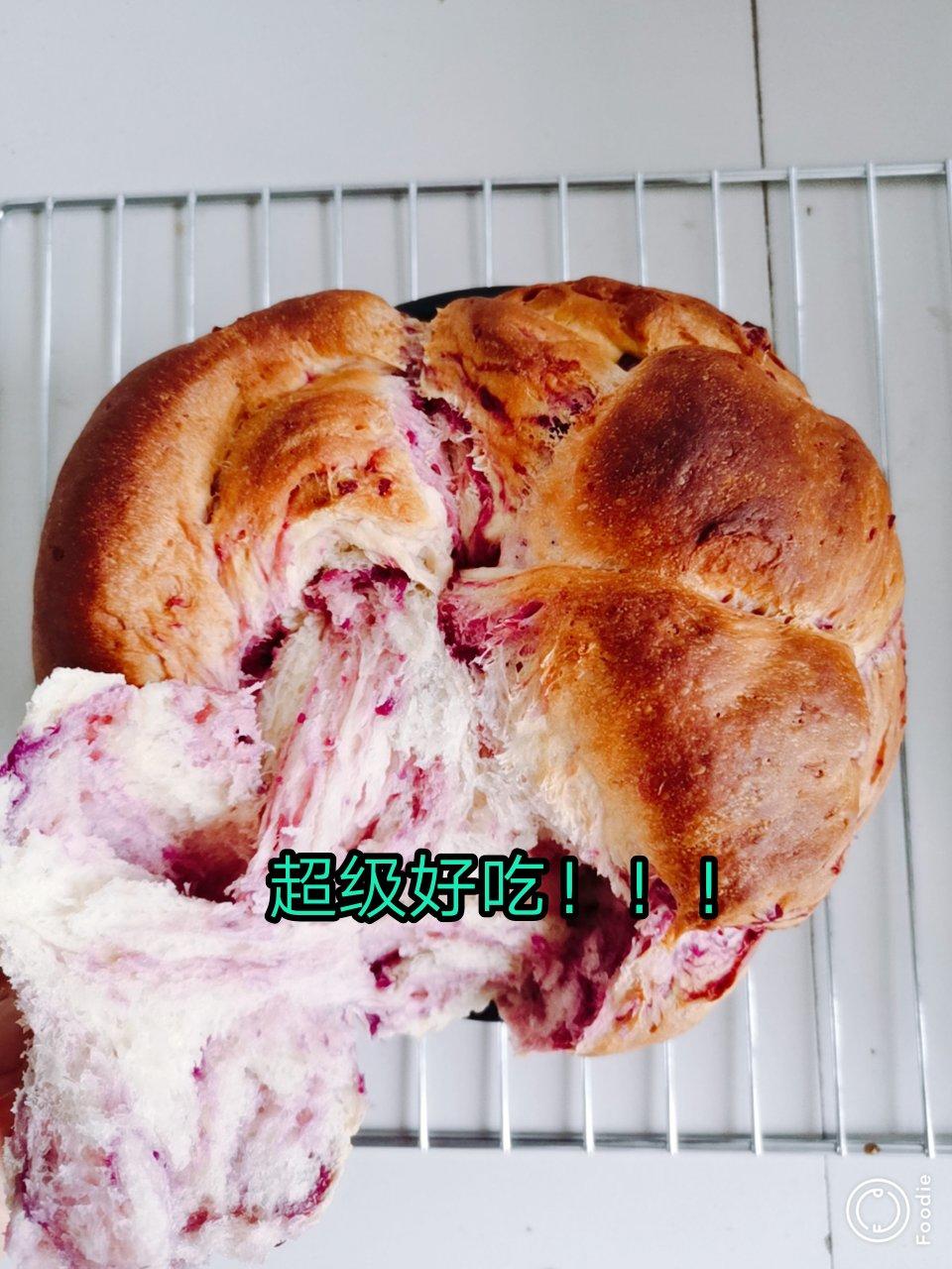 紫薯手撕面包（无需揉出膜）