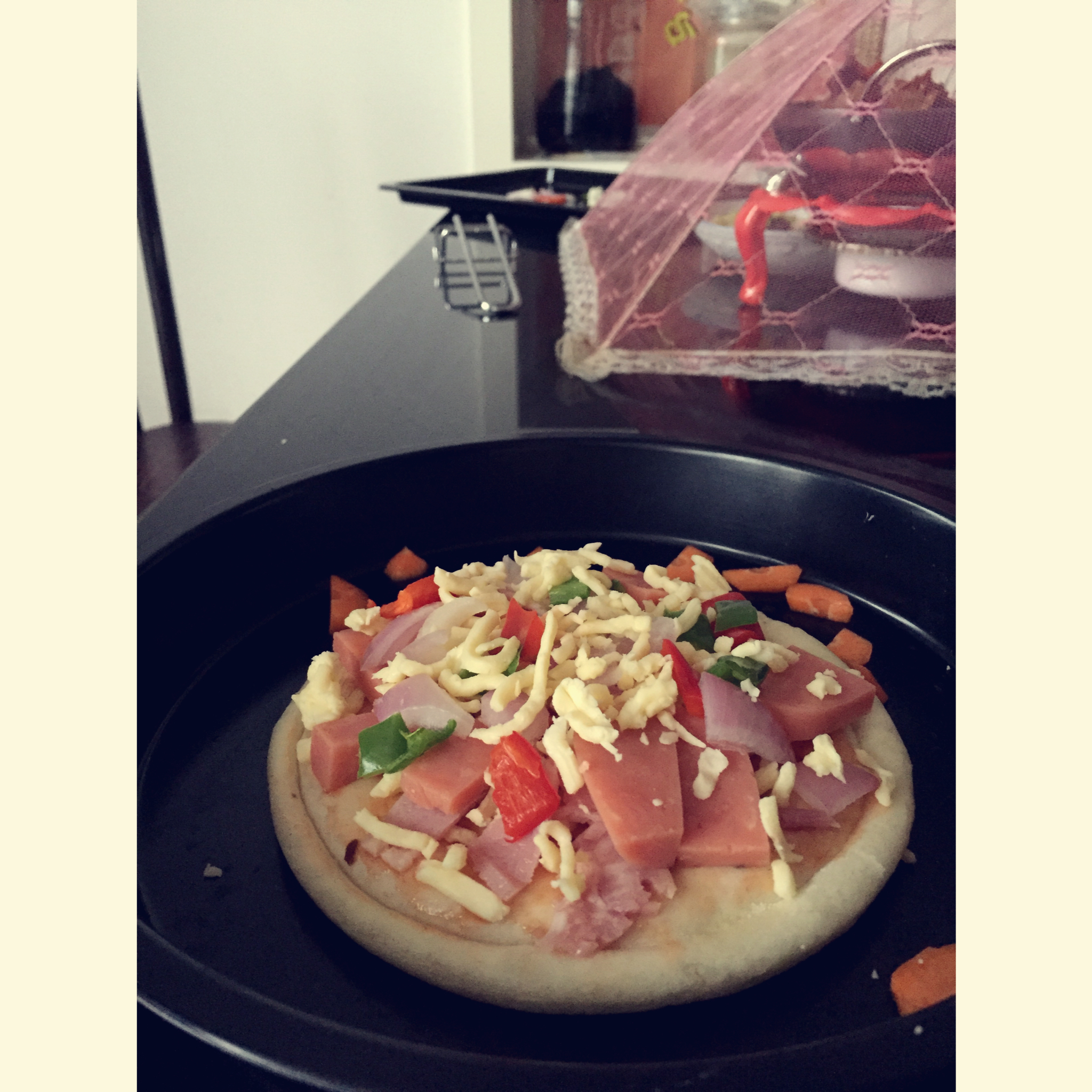 厚底鲜虾培根披萨