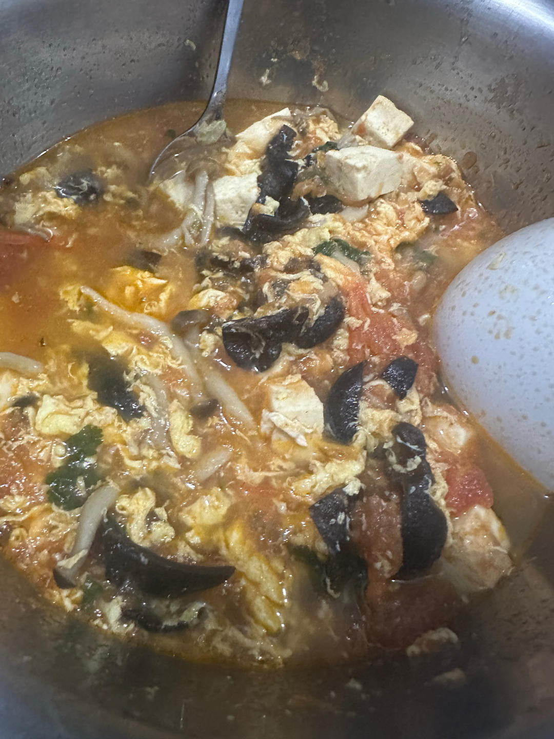 鲜掉牙的番茄豆腐鸡蛋汤🍅（低脂健康）