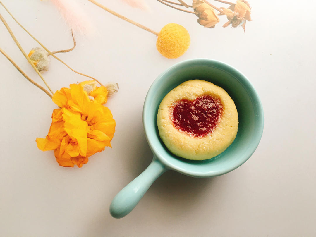 ❤️简单无需磨具｜快手0失败｜草莓果酱爱心曲奇｜做个饼干都是爱你的形状