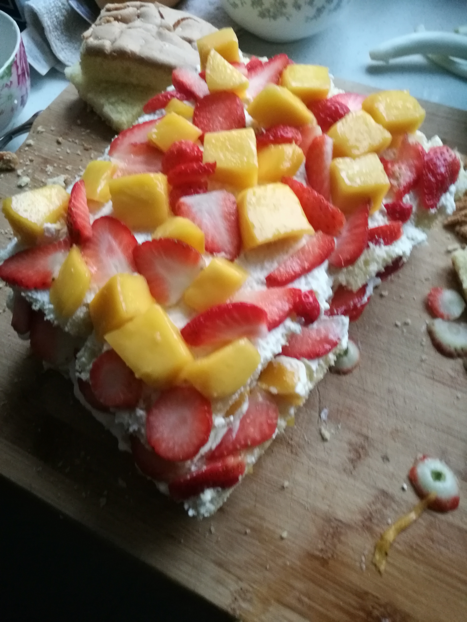草莓芒果水果蛋糕的做法 步骤4