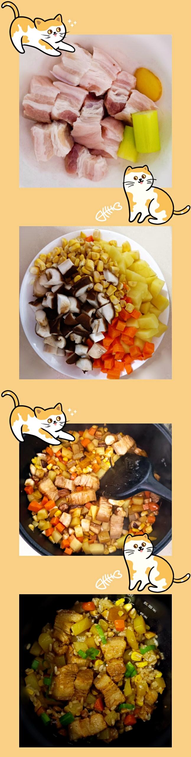 五花肉土豆焖饭￨爆好吃