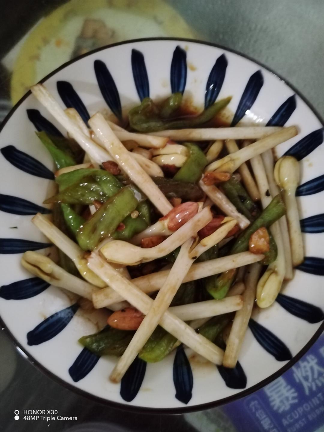 蚝油素炒花生芽