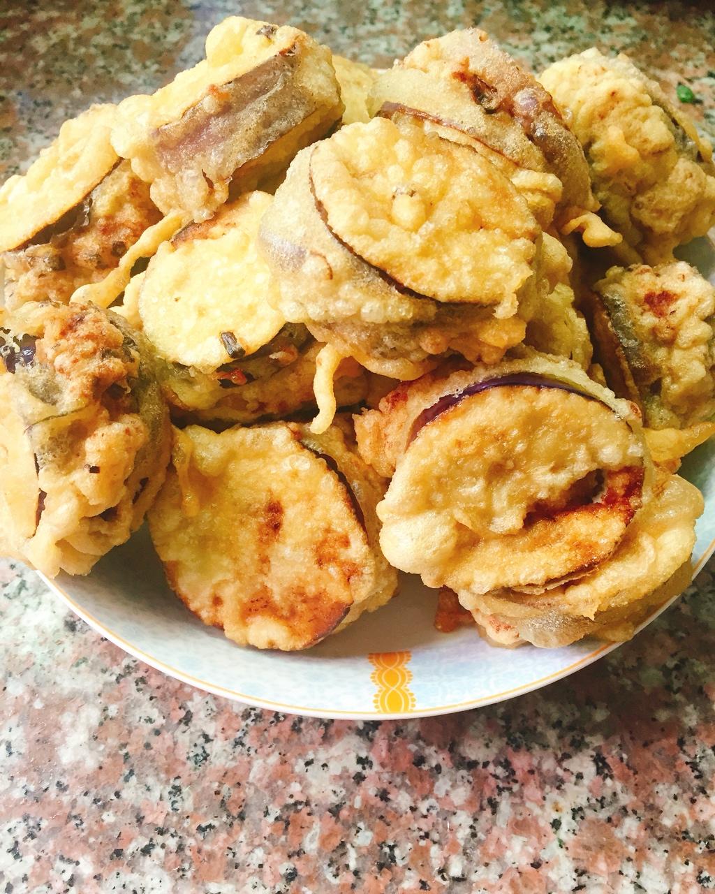 远群主做的炸茄盒老沧口风味