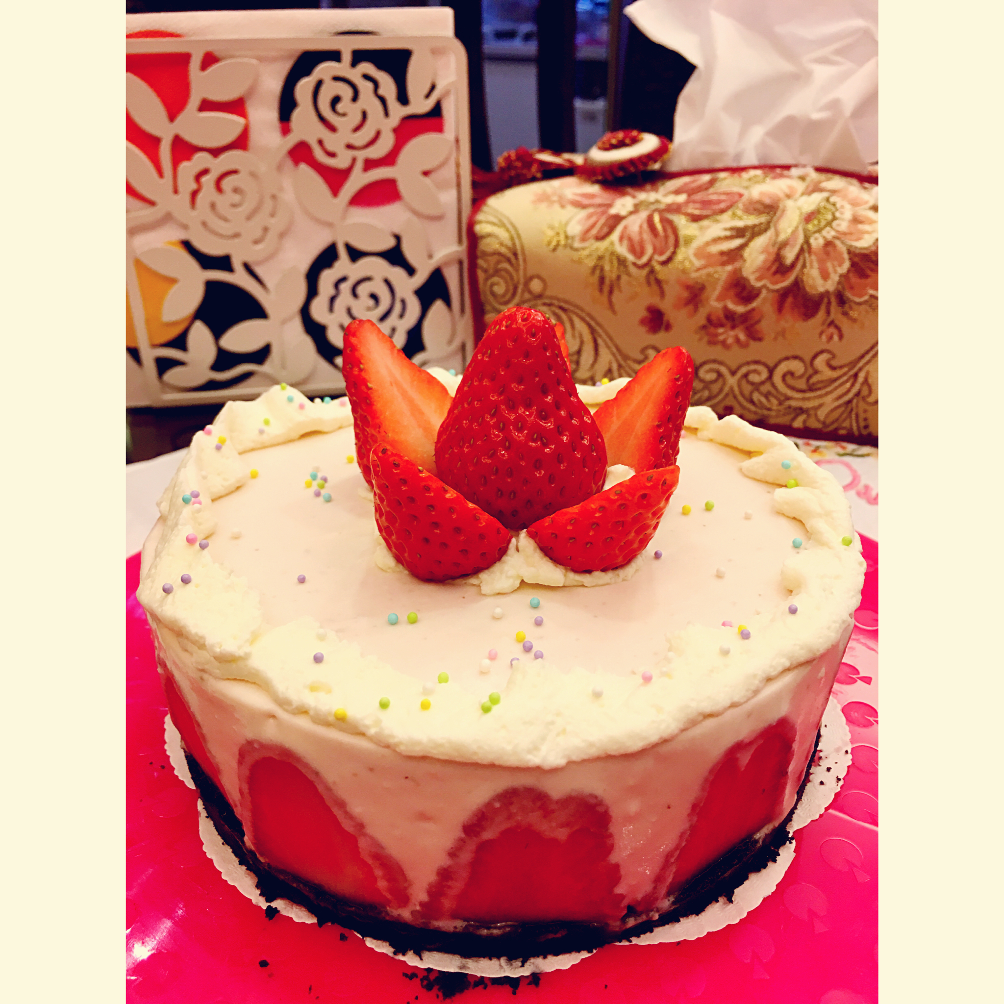 《Tinrry下午茶》教你做草莓芝士慕斯（6寸配方）