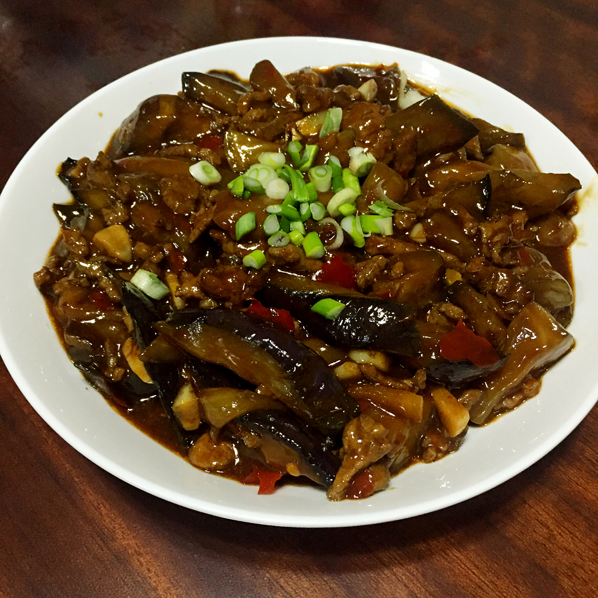 红烧肉沫茄子
