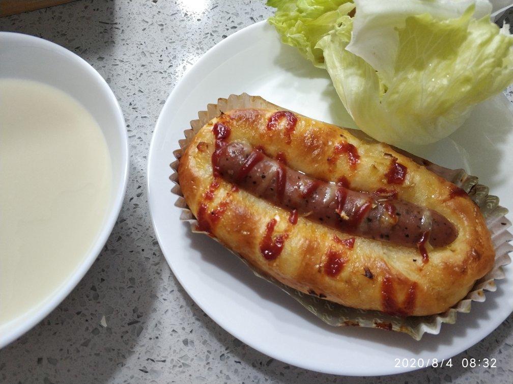 美味的香肠面包