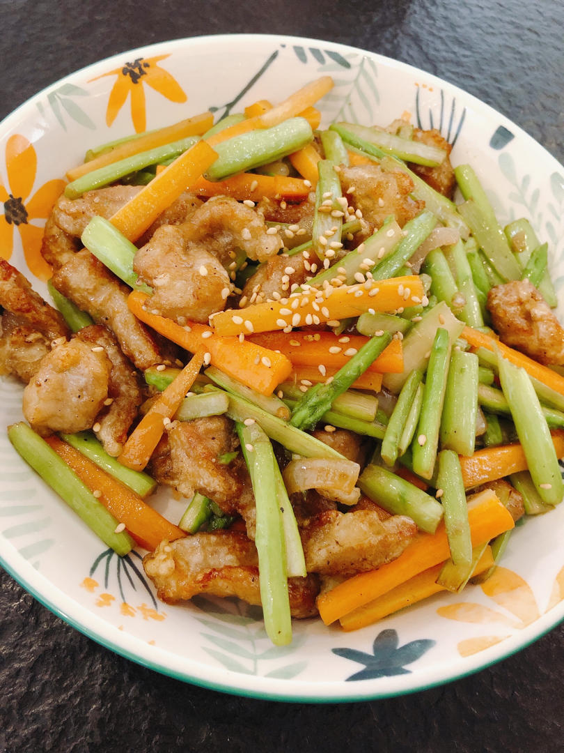 芦笋炒脆肉｜里脊松软滑嫩的方法