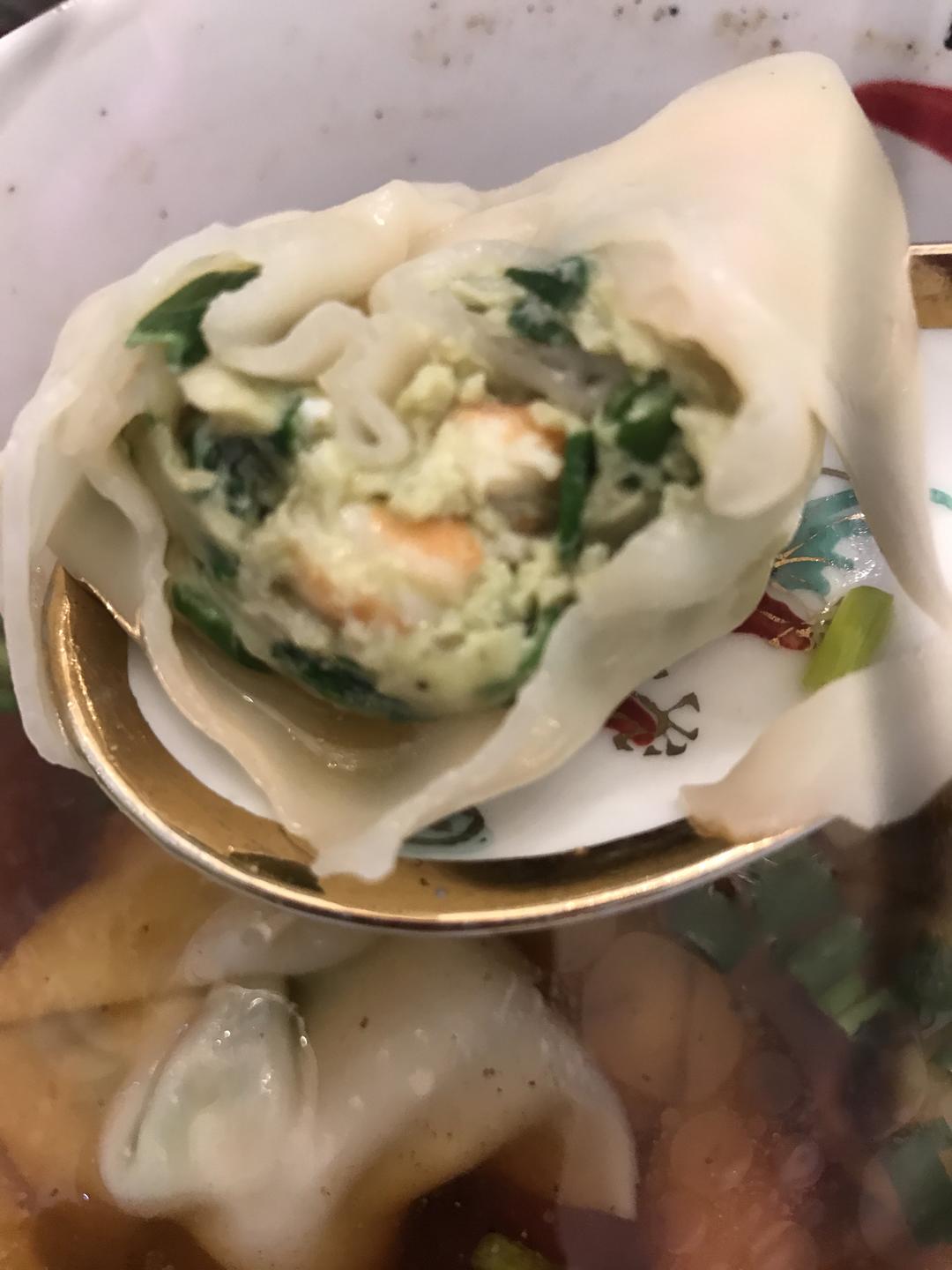 虾仁韭菜大馄饨的做法