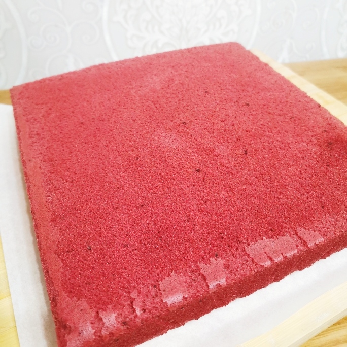 红丝绒烫面水浴古早蛋糕🍰26*26*6定制金盘的做法 步骤7